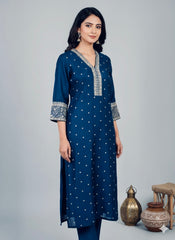 V-Neck Straight Cut Kurti