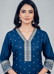 V-Neck Straight Cut Kurti