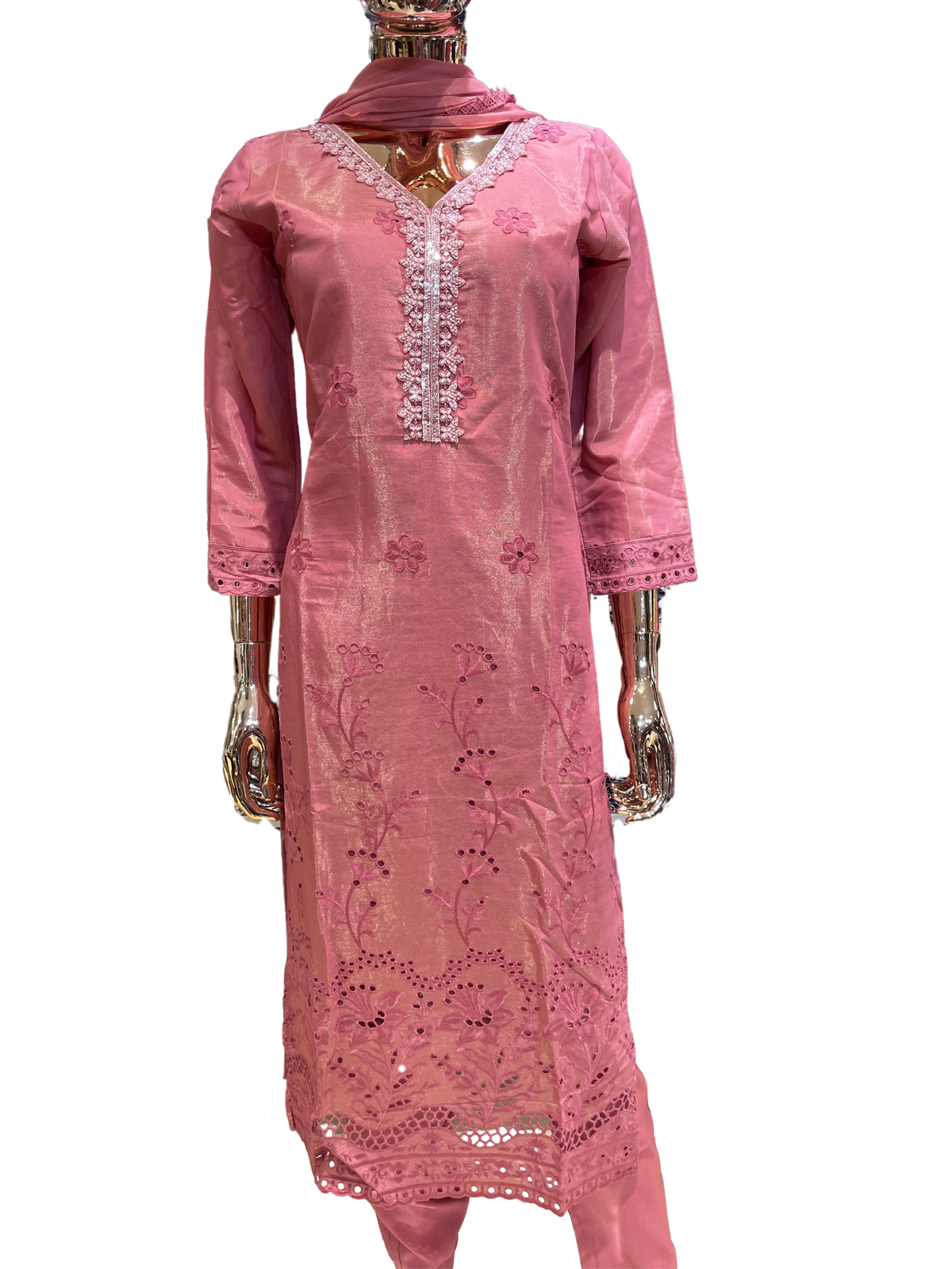 Pink Shimmering Schifili Salwar Suit