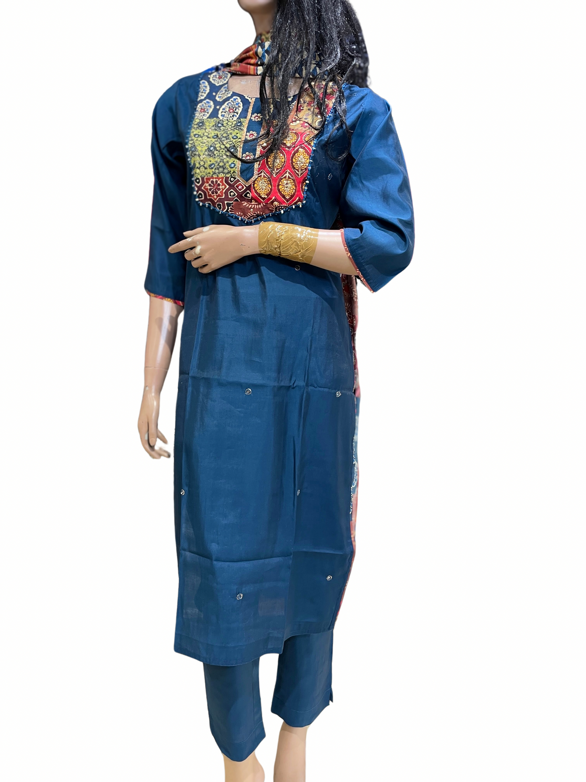 Blue Salwar Suit with Jaipuri Work