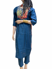 Blue Salwar Suit with Jaipuri Work