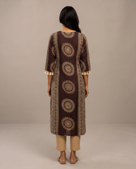 Style 6253 Brown Long Kurti - Back View
