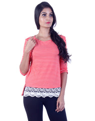 Pink striped modern Tshirt