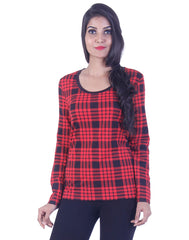 Trendy Red checkerd Long tunic