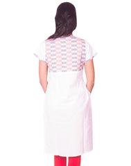 White South Cotton Dobby Kurti from Joshuahs