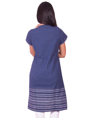 Prussian Blue South Cotton Dobby Kurti from Joshuahs