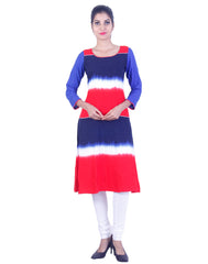 Mixed color Straight cut kurta