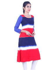 Mixed color Straight cut kurta